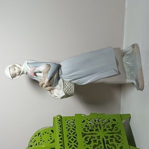 Lladro "Girl With Cockerel" Figurine